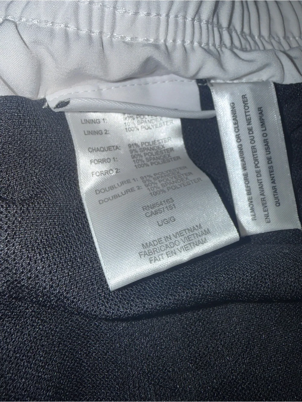 Calvin Klein White Athletic Shorts with Black Waist Accents